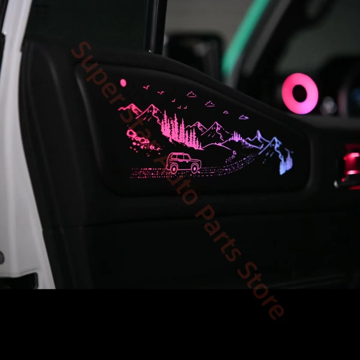 For Toyota Prado LC250 LED Ambient light car interior lighting upgrade Auto accessories Shadow puppet luminous decorative board