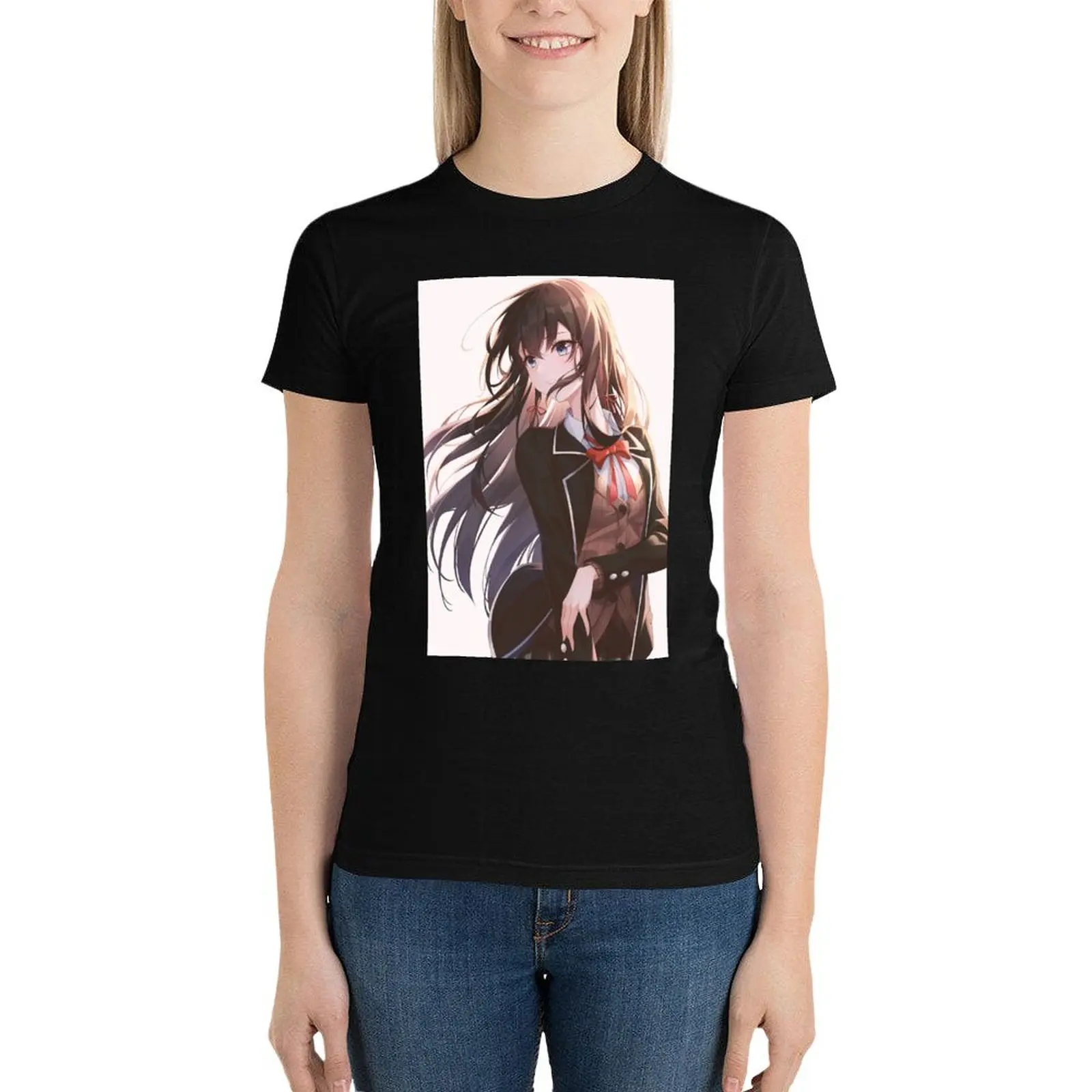 Yahari Ore no Seishun Love Comedy wa Machigatteiru T-Shirt Bluzka śmieszne koszulki Odzież damska