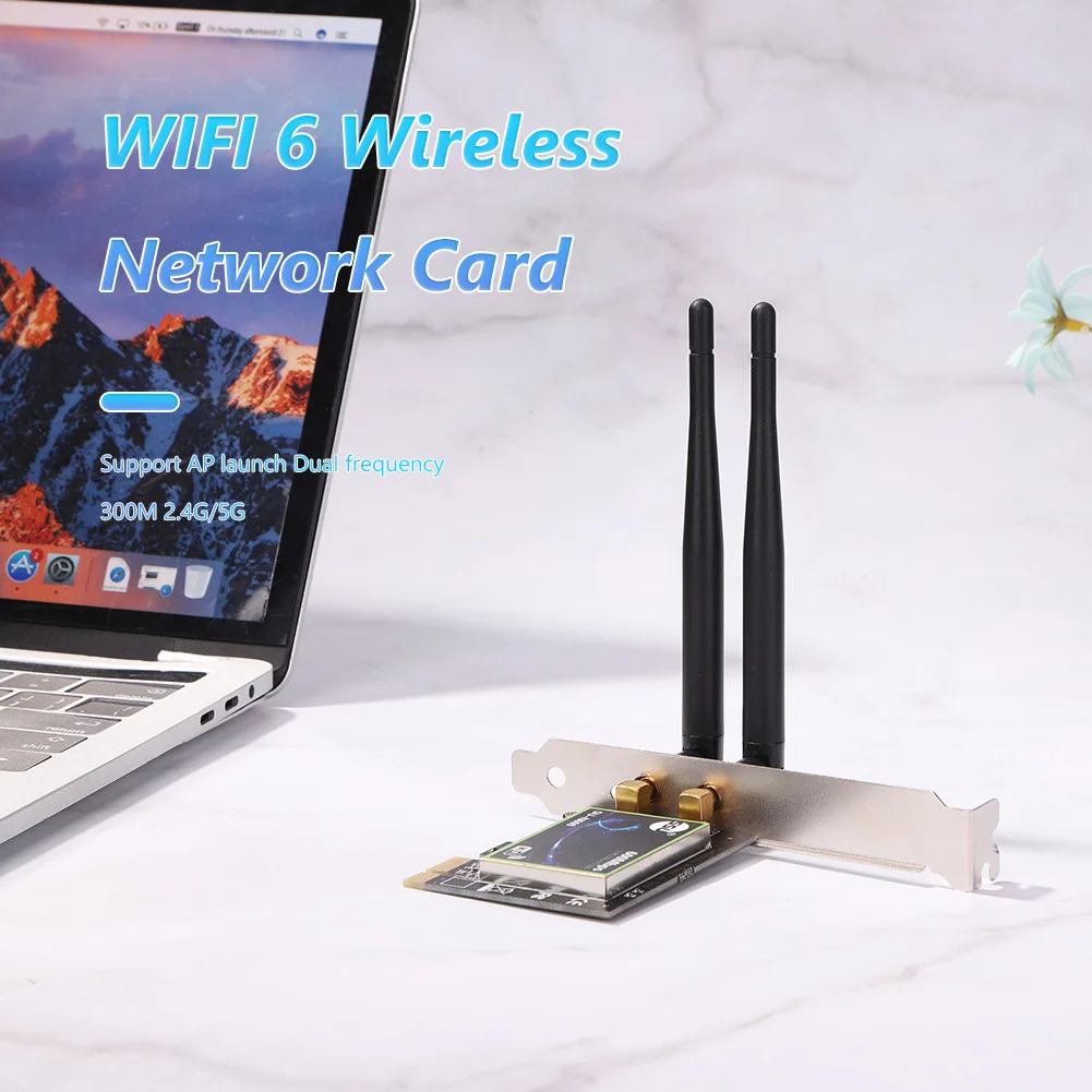 

Двухдиапазонный Wi-Fi 6 адаптер PCI-E 1X, мини-карта, беспроводная сетевая карта, беспроводной адаптер Ethernet для настольных ПК
