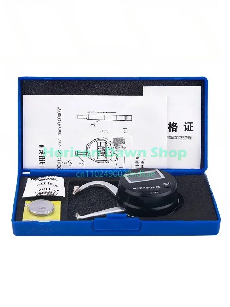 Digital display external card gauge, thickness gauge portable wall thickness meter 0-25mm pipe thickness instrument