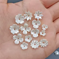 50/100Pcs Beads ABS Imitation Pearl Necklace Bracelet Earring Leaves For DIY Jewelry Acrylic Pendants White Accessories Making