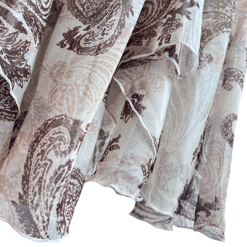 พิมพ์ High Street แฟชั่นเรียบง่ายและสบาย All-Match Niche กระโปรงพิมพ์ลายดอกไม้น่ารัก – เพิ่มความสดใสให้กับลุคของคุณ AF1810