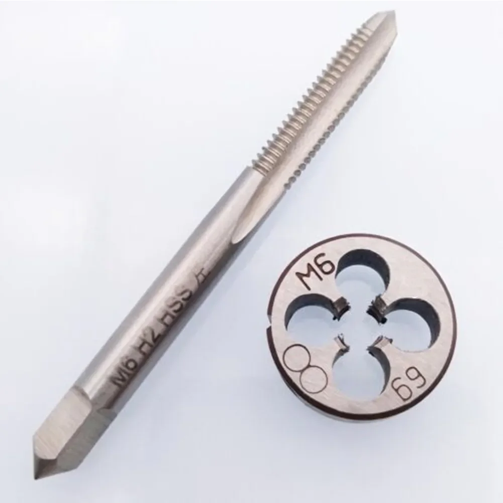 HSS M6 X 1mm Tap & M6 X 1.0mm Die MeaccelerThread Stores Hand Tool, Unnotch and Low Alloyed Steel, Zinc Alloile, 2 PCs/Set