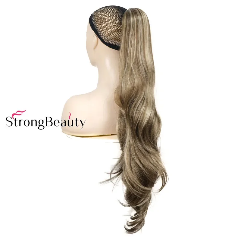 

StrongBeauty Long Wavy Synthetic Ponytail Clip in/on Hair Extensions Hairpieces