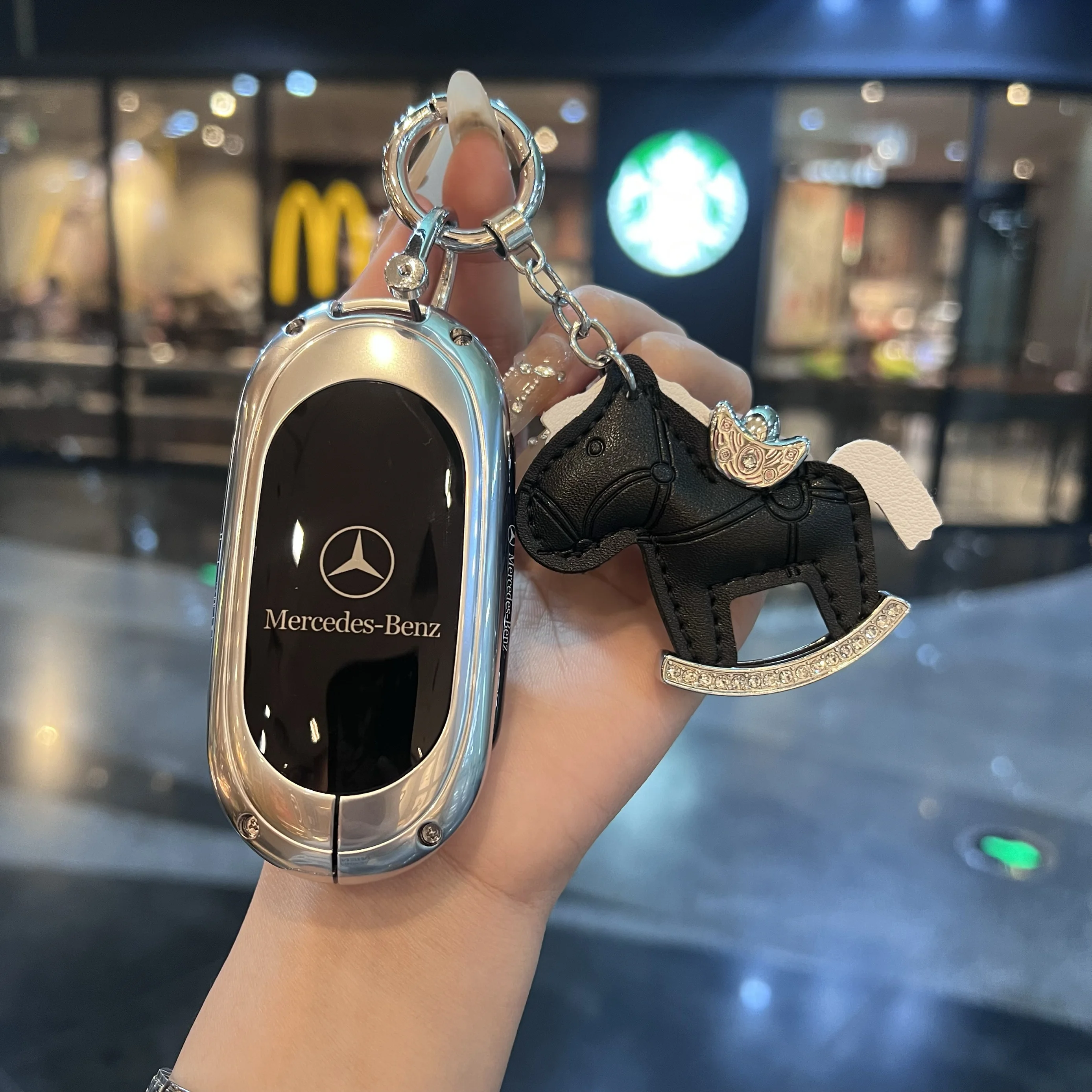 

Car Key Case Cover Shell Protector For Mercedes Benz 2021 C /S Class W223 W206 S350L S400L S450L S500L Accessories