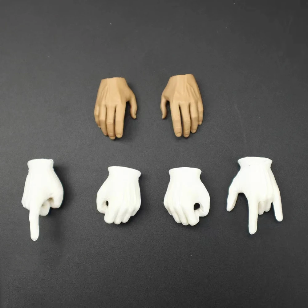 

Hot Sales 1/6 Toys Model Action Figure Hand Gloved Model White Color 6PCS/SET For 12" Male COO BD001 Action Collectable DIY