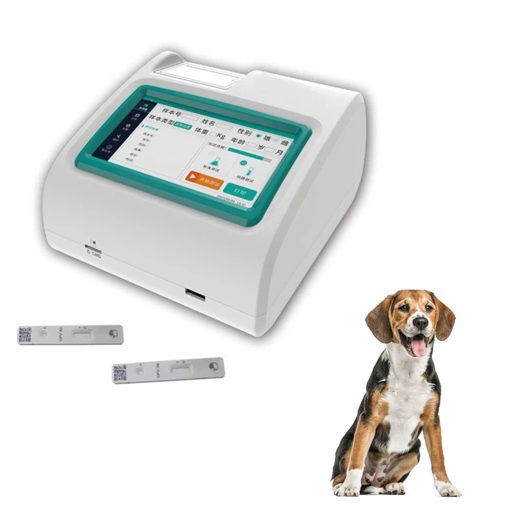 Canine Cat CDV CPV FPV antigen test with Dog Canine Test Function Veterinary POCT Immunoassay Analyzer