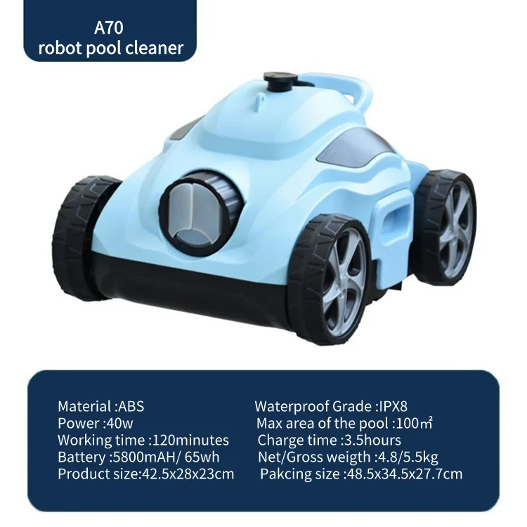 Pool Cleaning Cordless Robot Automatic Robotic Pool Auto Cleaner Swimming Pool Robot