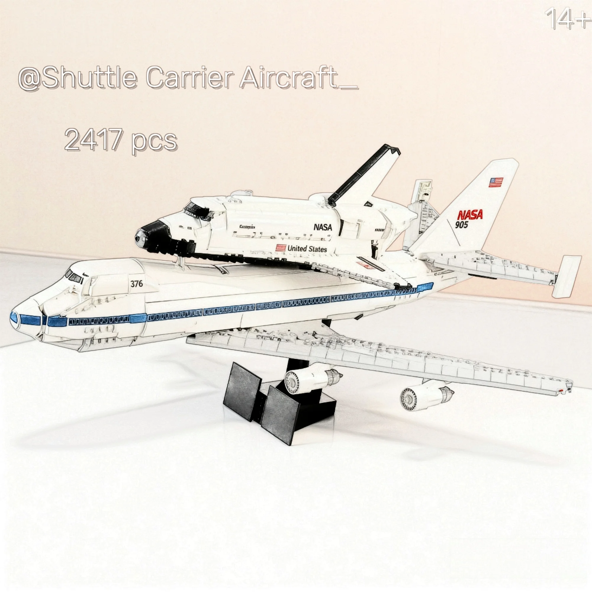 

Creative Shuttle Carrier Aircraft Model Building Block 10360 Plane Airplane Set Classic & Educational Toys Kids Christmas Gifts