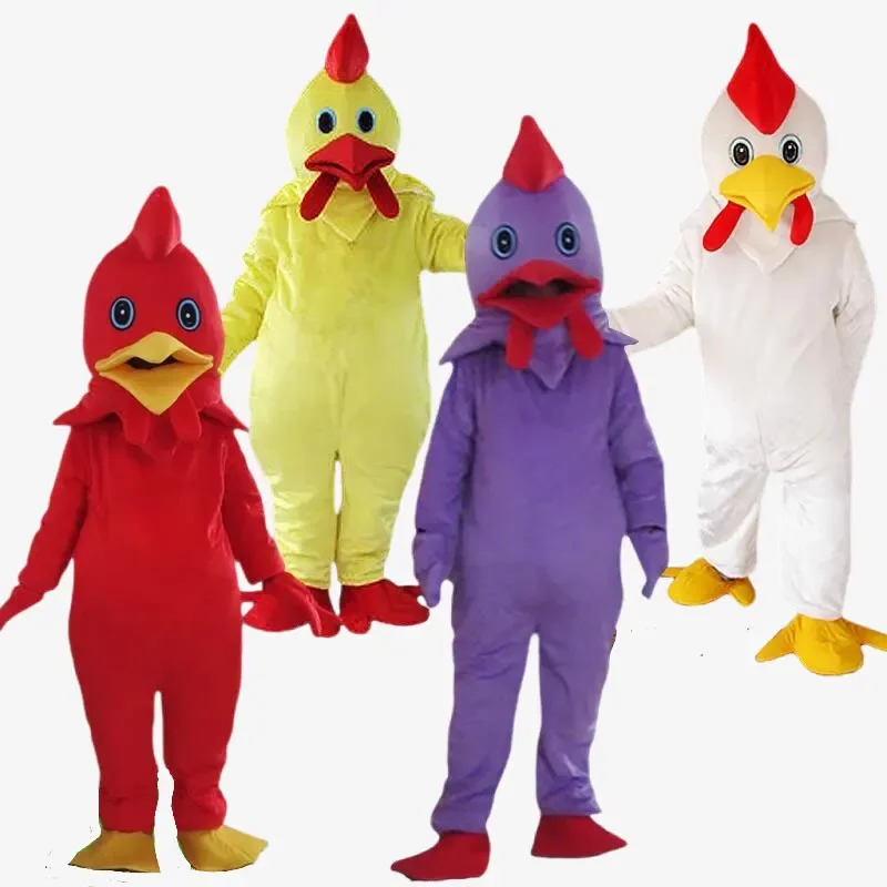 Funny Chicken Cartoon Mascot Costume Adult Walking Big Rooster Walking Doll Clothing Head Cover Performance Prop Clothing