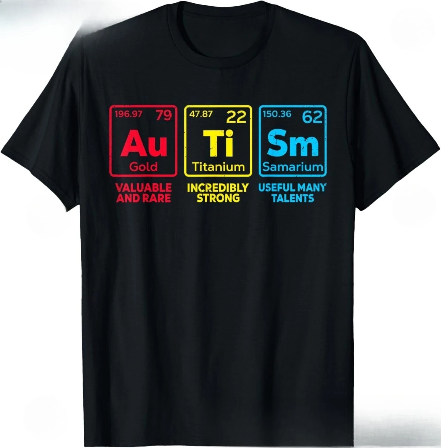 الوعي بالتوحد الرجال الاطفال عناصر الجدول الدوري تي شيرت مريح الطازجة بلايز جريئة الجمالية تي شيرت غير رسمي #1
