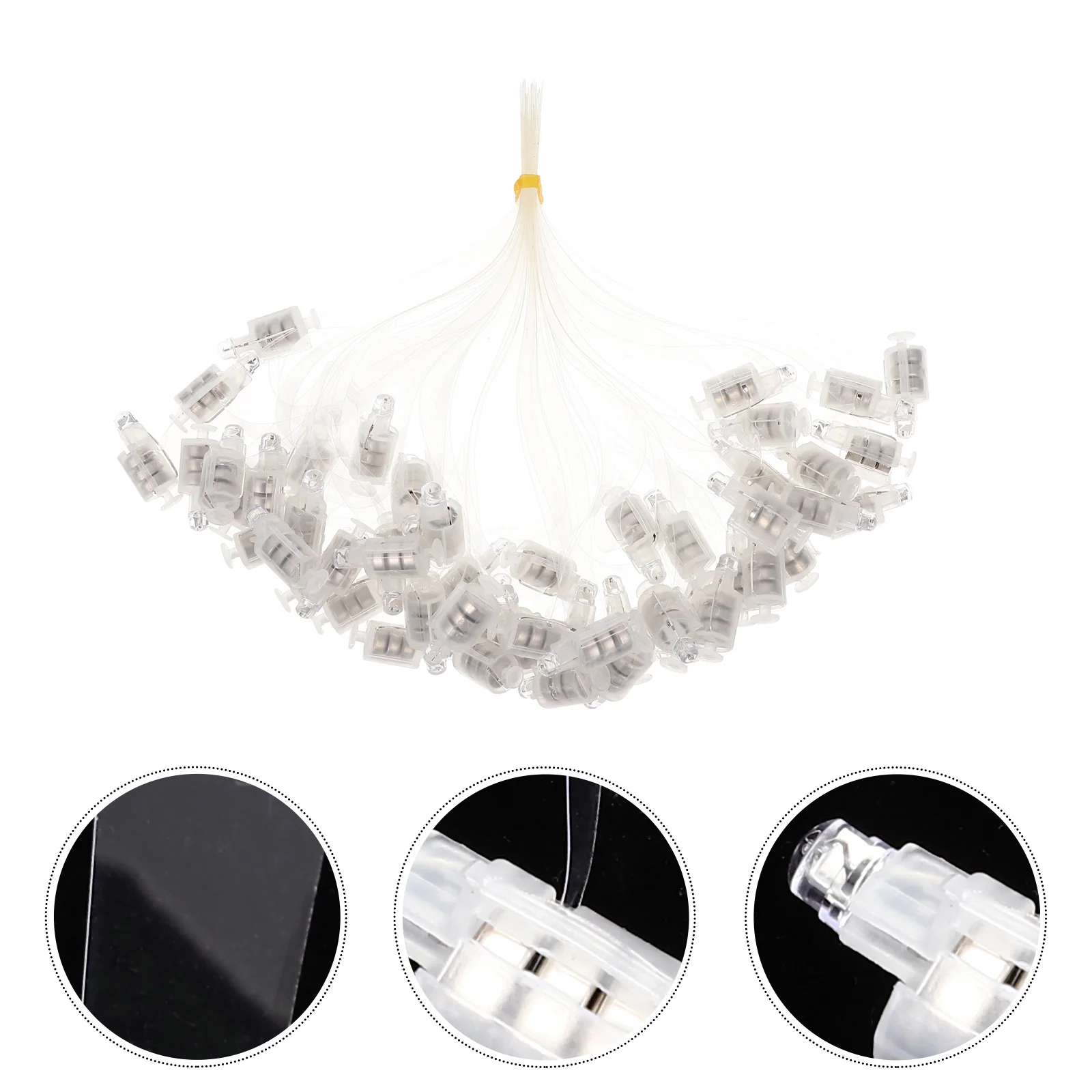 

50 Pcs White Balloon Light Mini Lights Small Decor Balloons Party Glowing Decoration for Bobo LED
