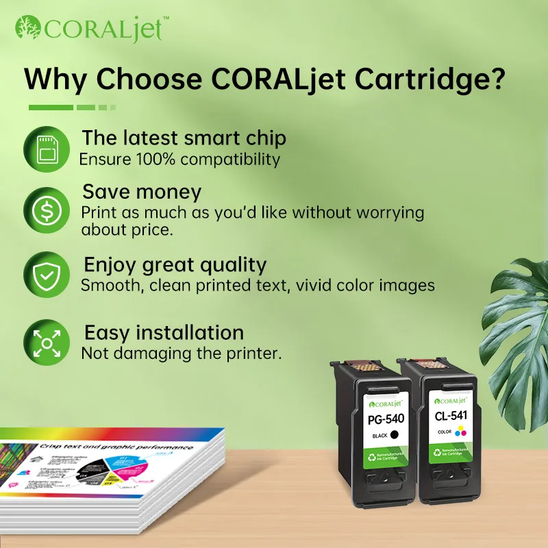 Coraljet PG-545XL CL-546XL Replacement for Canon Ink Cartridges 545XL 546XL for Pixma TS3355 TS3350 TS3150 MG3050 MG2550S MG2950