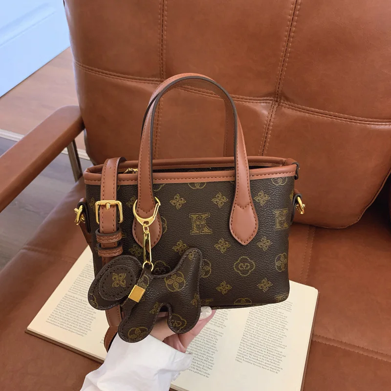 Vintage-Herbst-Winter-Einkaufstasche im klassischen Stil mit bedrucktem Seitengurt, kleines und einzigartiges Design, wasserabweisend, verstellbare Schultertasche