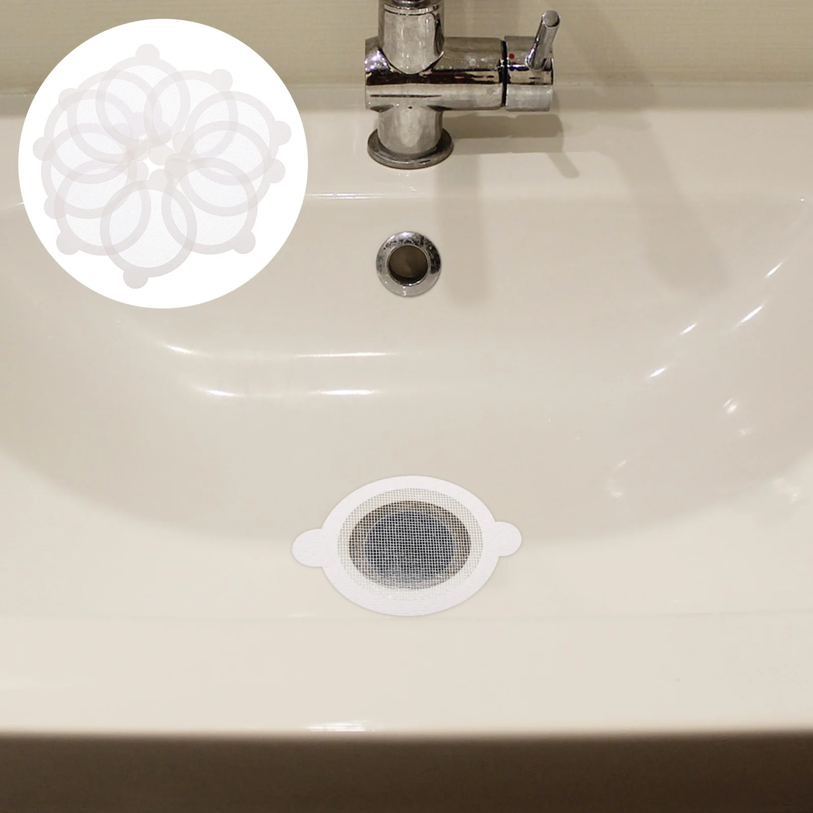 

20Pcs Floor Drain Anti-Blocking Sticker Disposable Hair -Time Use Sink Drain Filtering Sticker Hair Filtering Stickers