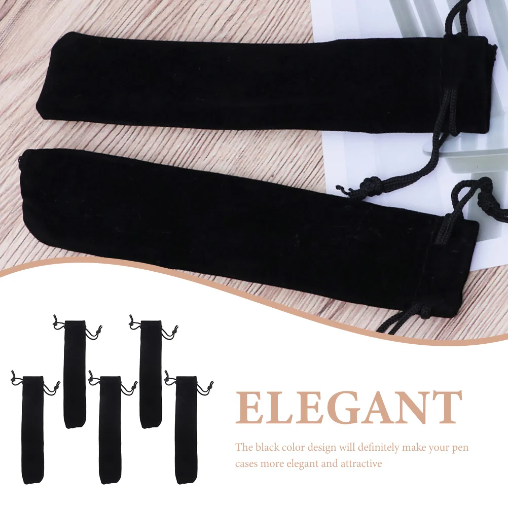 

5 Pcs Storage Velvet Pencil Case Office Single Holder Flannel Pouch Sleeve for Notebook