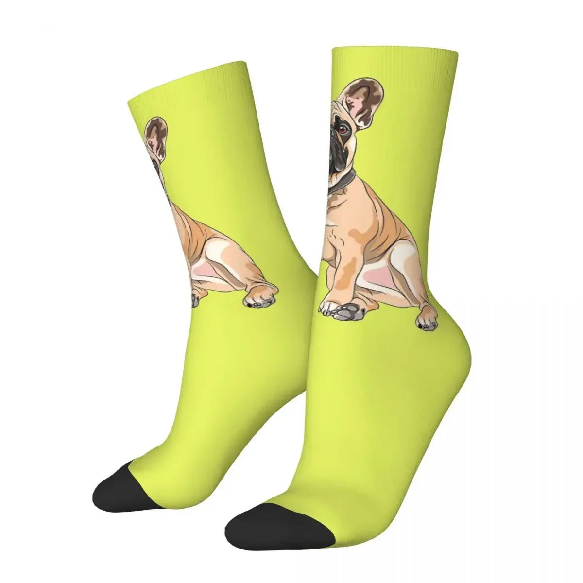 French Bulldog Fawn French Bulldog Socks Harajuku High Quality Stockings All Season Long Socks Accessories for Unisex Gifts