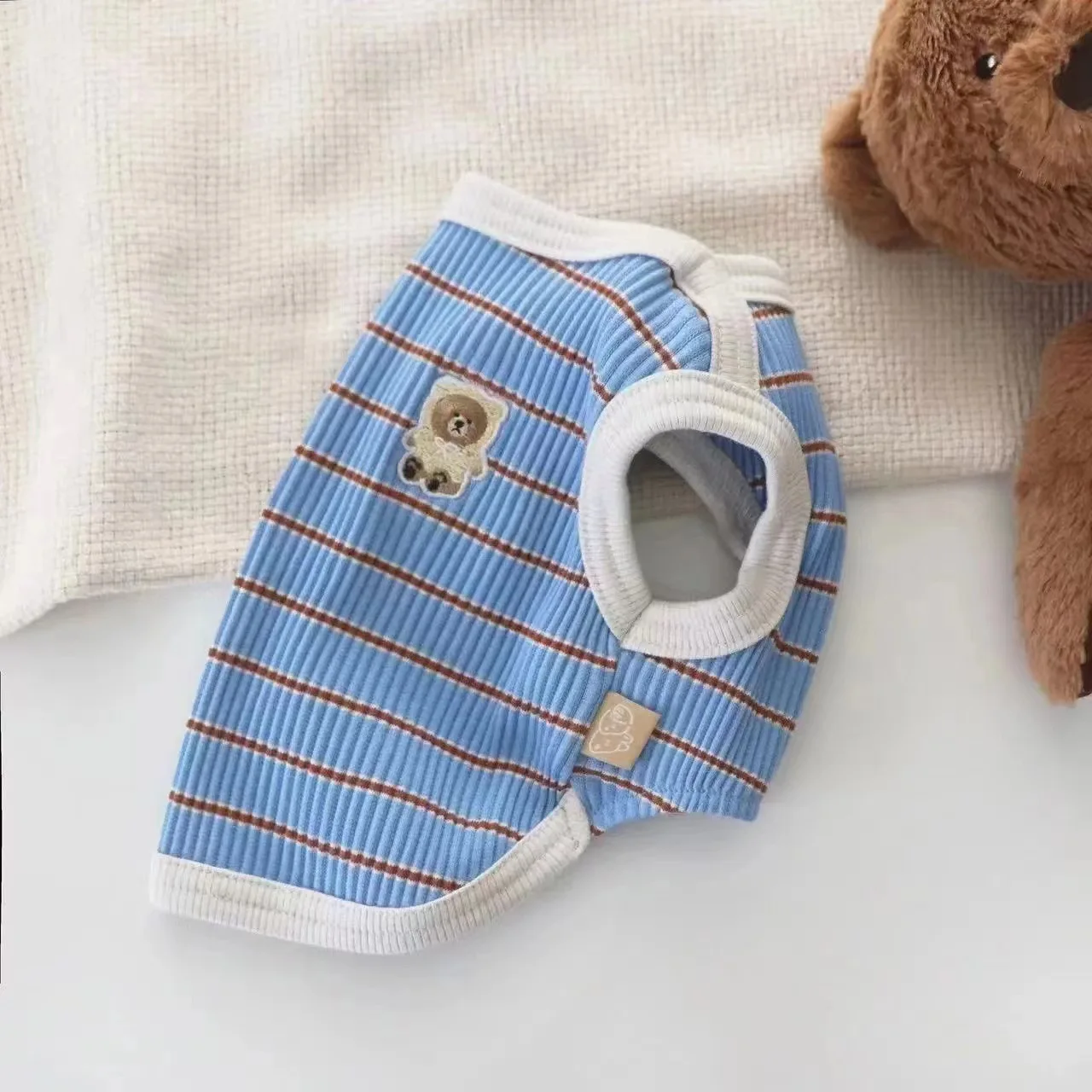 Striped Pet Vest Thin Teddy Bears Pomeranian Yorkshire Small Dog Cats Dogs Clothes Summer Puppy Clothes Dog Cooling Vest