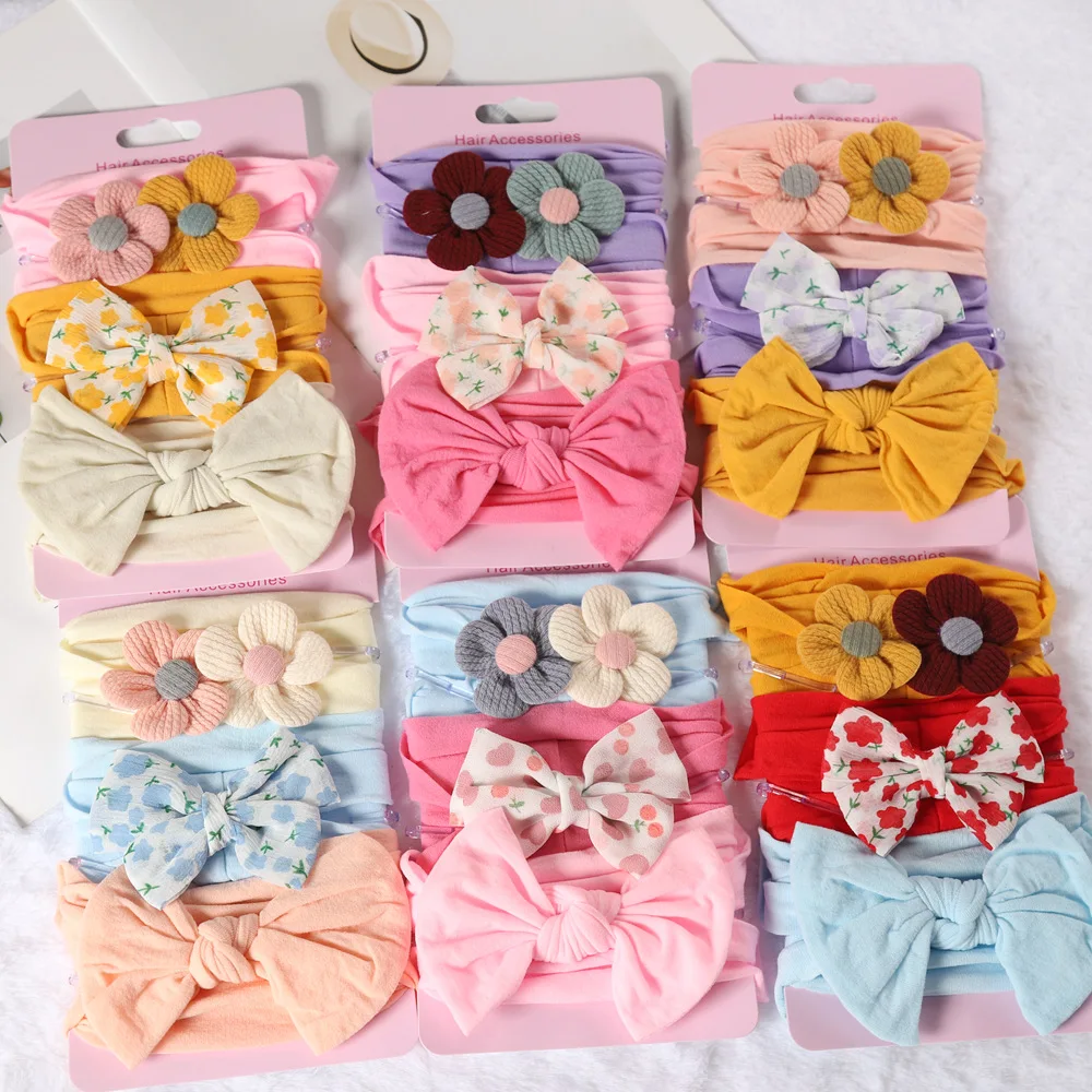 

3Pcs/Set Baby Girl Headband Infant Hair Accessories Bows Newborn Headwear Rabbit Ear Elastic Gift Toddler Bandage Ribbon Bowknot