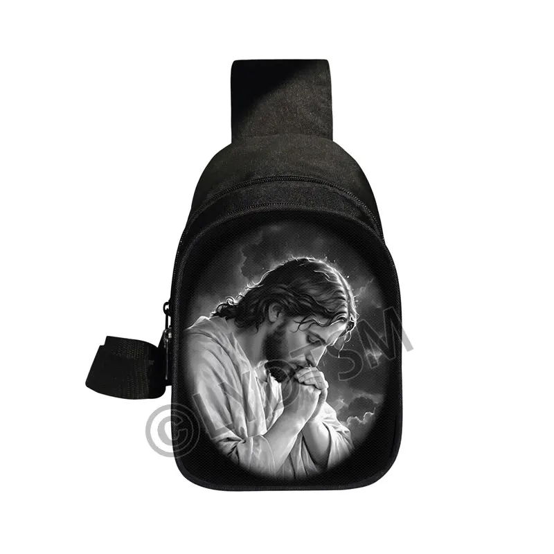 Винтажная нагрудная сумка с религиозным узором Иисуса, христианская молитвенная благословение, женские сумки через плечо для путешествий, сумка через плечо, держатель для телефона