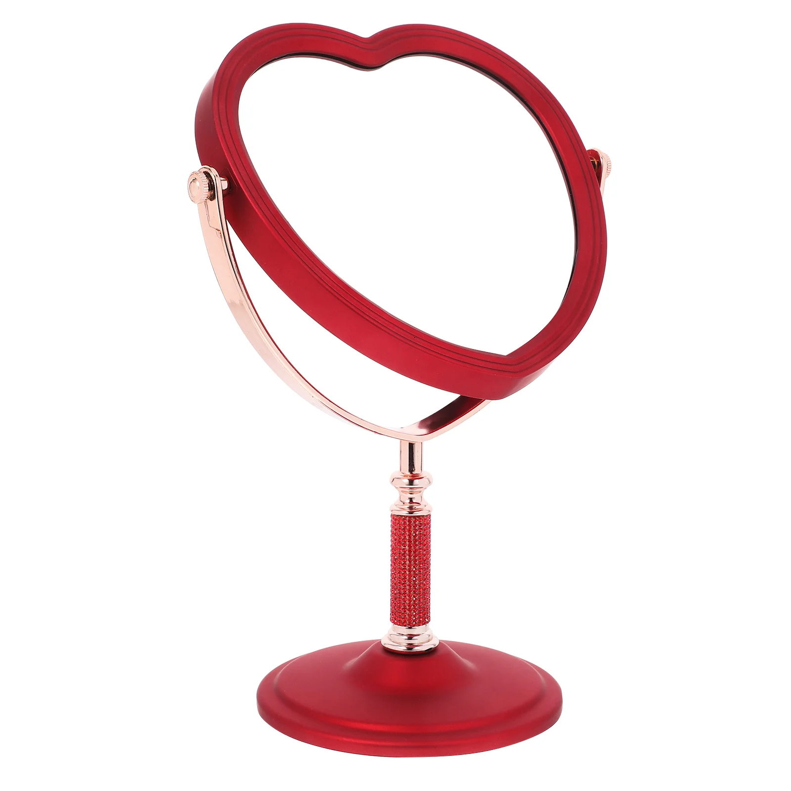 

Mirror Desk Dresser Vanity Mirrors Decorative Vintage Tabletop Red Makeup for Small Make-up