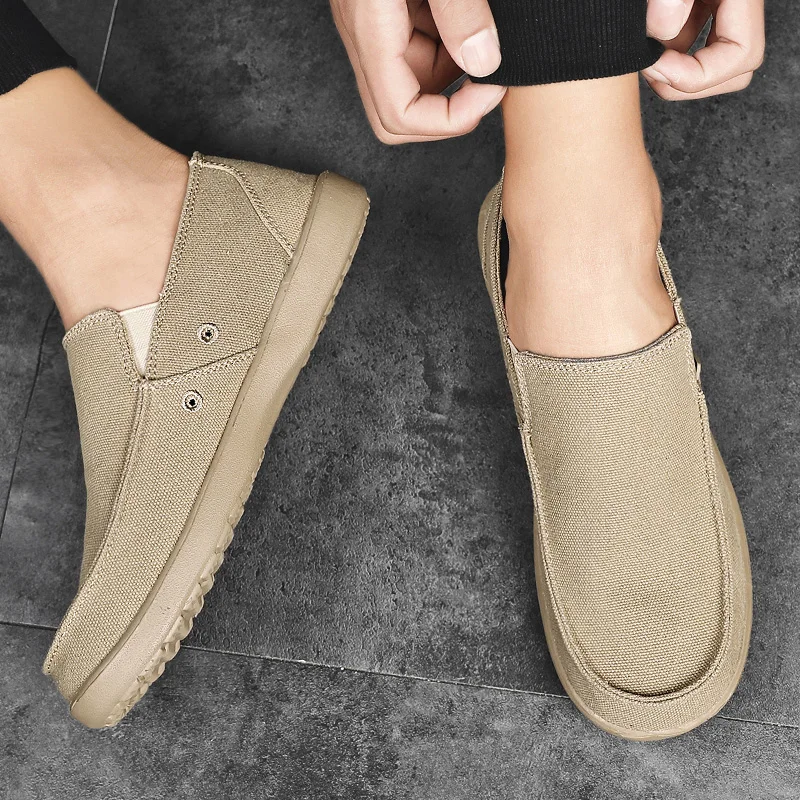 Men Walking Shoes Breathable Canvas Vulcanized Shoe Outdoor Men Loafers Sneakers Comfortable Male Casual Shoes Zapatillas Hombre