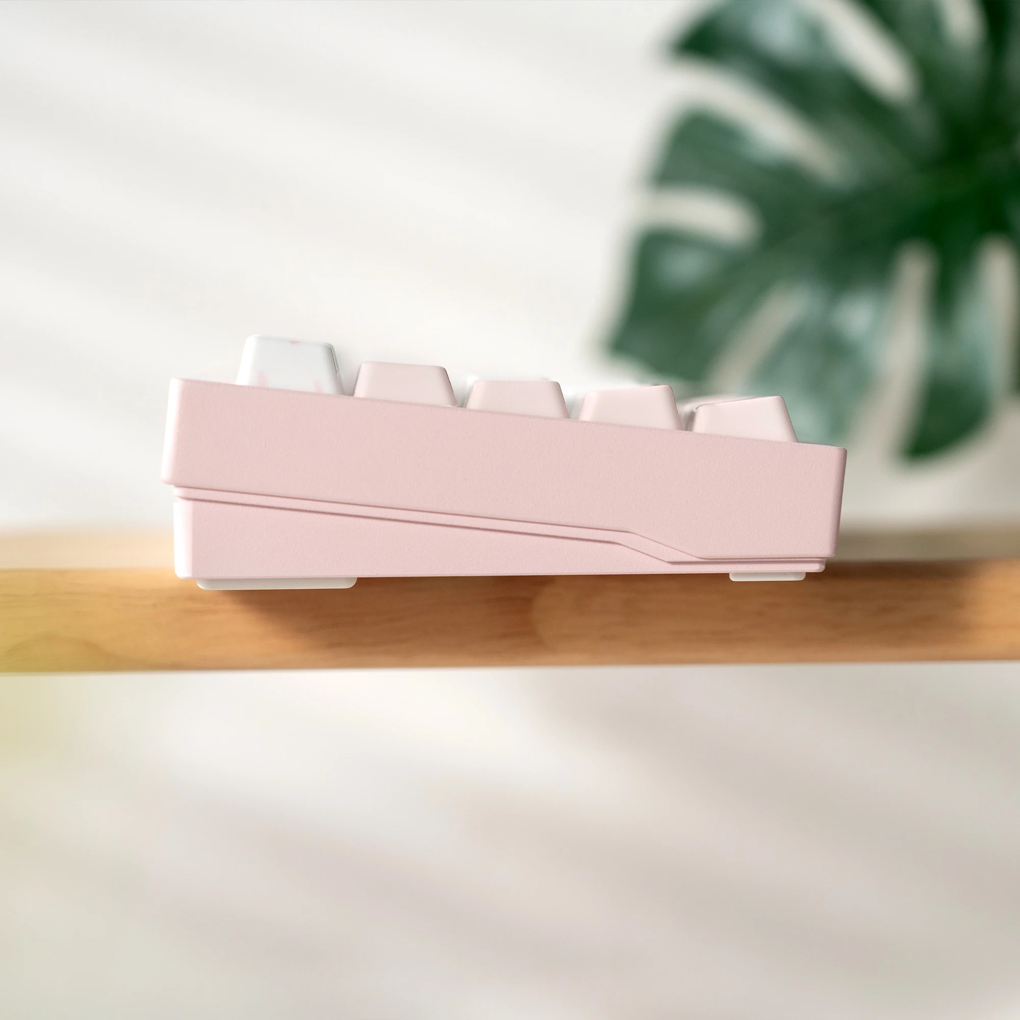 XVX 120 Keys Pink Bear Ceramic Keycaps ANSI Layout Custom Mechanical Keyboard Replacement Key Set