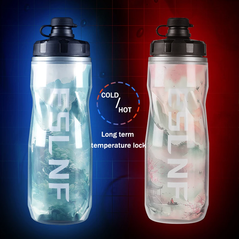 ESLNF Self-Propelled Water Bottle Insulated Iceberg Bike Road Bike Portable Water Cup Outdoor Cycling Equipment