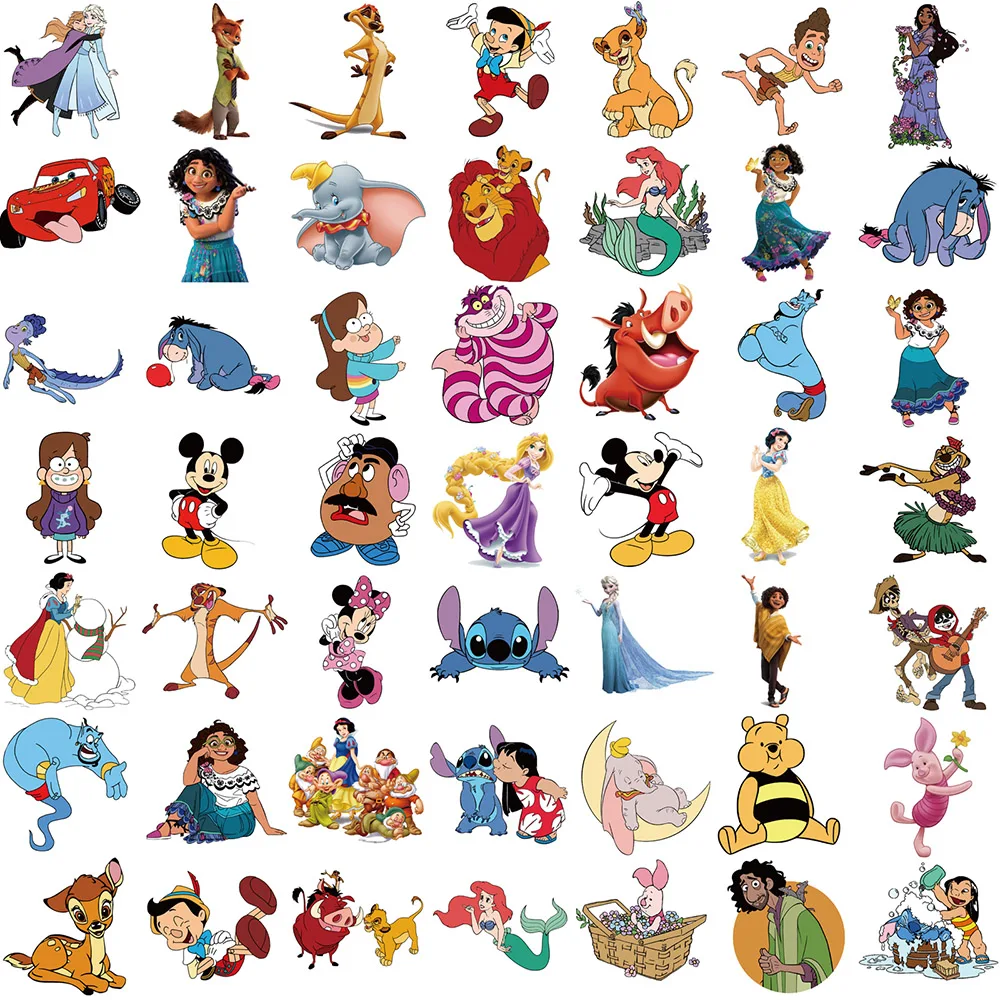 10/30/50/100pcs Disney Cute Mix Cartoon Anime Stickers Aesthetic Decals Laptop Phone Suitcase Graffiti Sticker Kid Classic Toy