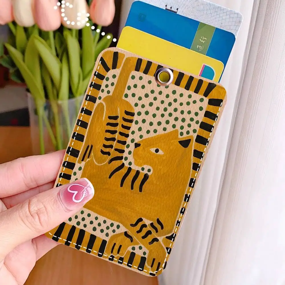 مصر الملونة مجردة النمر والفهد المفاتيح حاملي بطاقات كيرينغ البنك حافلة معرف بطاقات الائتمان سلاسل حلقة رئيسية