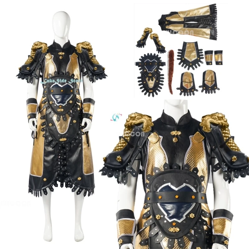 Black Myth: Wukong Cosplay Golden Armor the Destined One Cosplay Costume Mask Game Roleplay Halloween Party Outfit Clothes