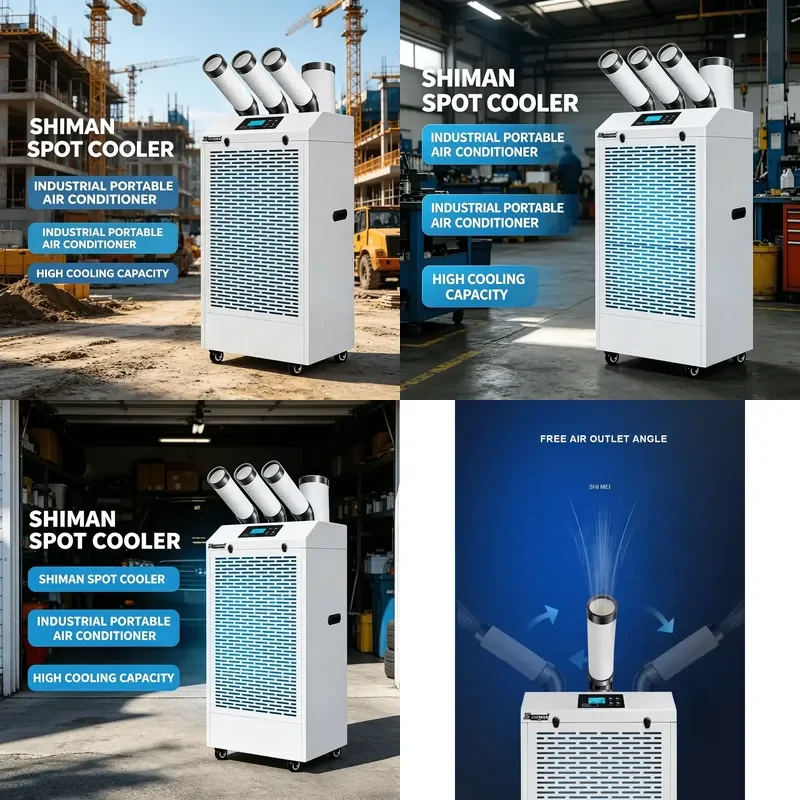 for Shiman 2450W 220V Industrial Portable Air Conditioner 1200m3h Refrigerant Fixed Point Cooler Manufacturer Wholesale