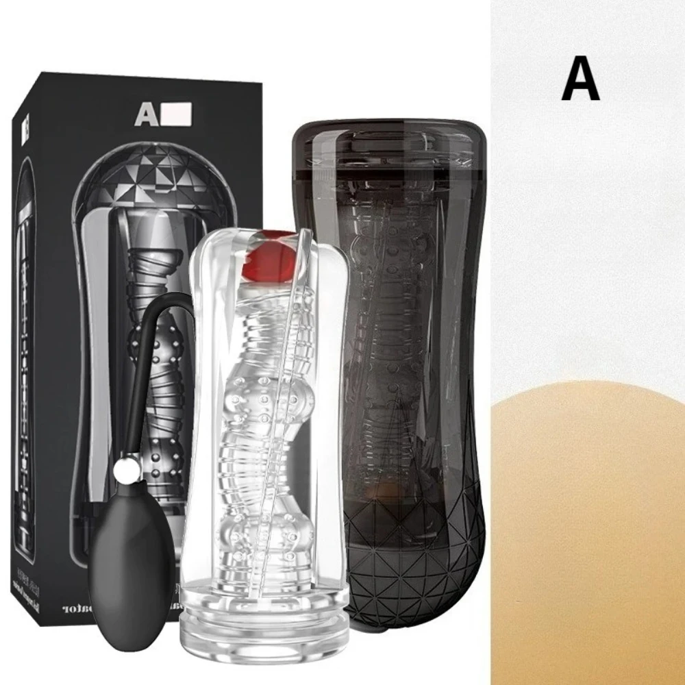 Male Masturbation Cup Penis Pump Glans Stimulator Penis Trainer Vibrating Ball Inflatable Bulb Squeeze Adults Products Sex Toys - view 3