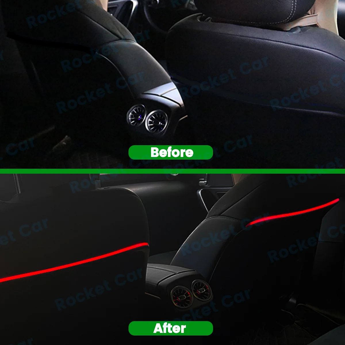 

256 цветов светодиодный светильник для спинки сиденья, управление через приложение для Mercedes Benz W177 W118 W247 A/B Class RGB, лампа для украшения интерьера, ремонт