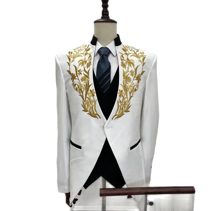 

Full Lining Smart Casual Half Canves 2022 New Collection Wedding Groom Wear Custom Made Fashion Men's Suits