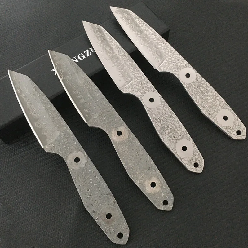 DIY 반제품 VG10 다마스커스 강철 나이프 블랭크 낚시 야외 캠핑 선물 수집용 야외 EDC 도구 블레이드