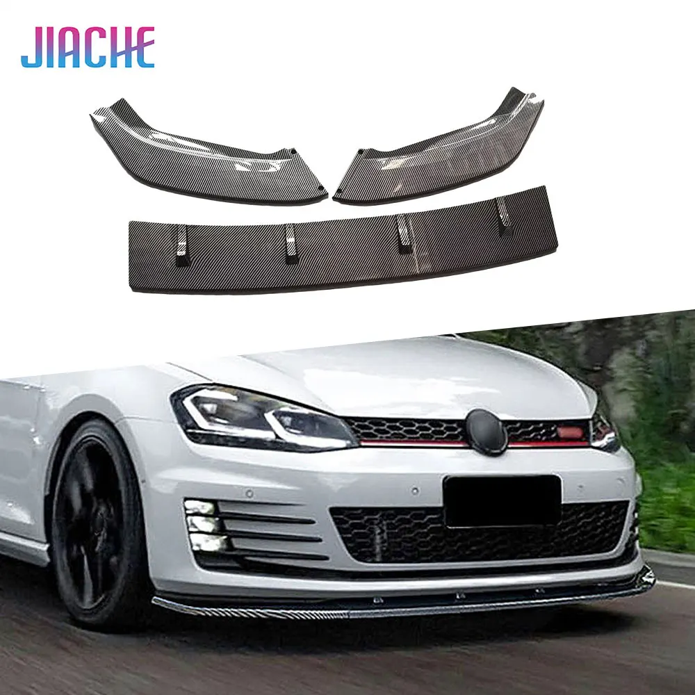 

For Volkswagen Golf 7 MK7 GTI R Rline 2013-2016 Car Front Bumper Spoiler Lip Lower Guard Plate Splitter Board Blade Gloss Black