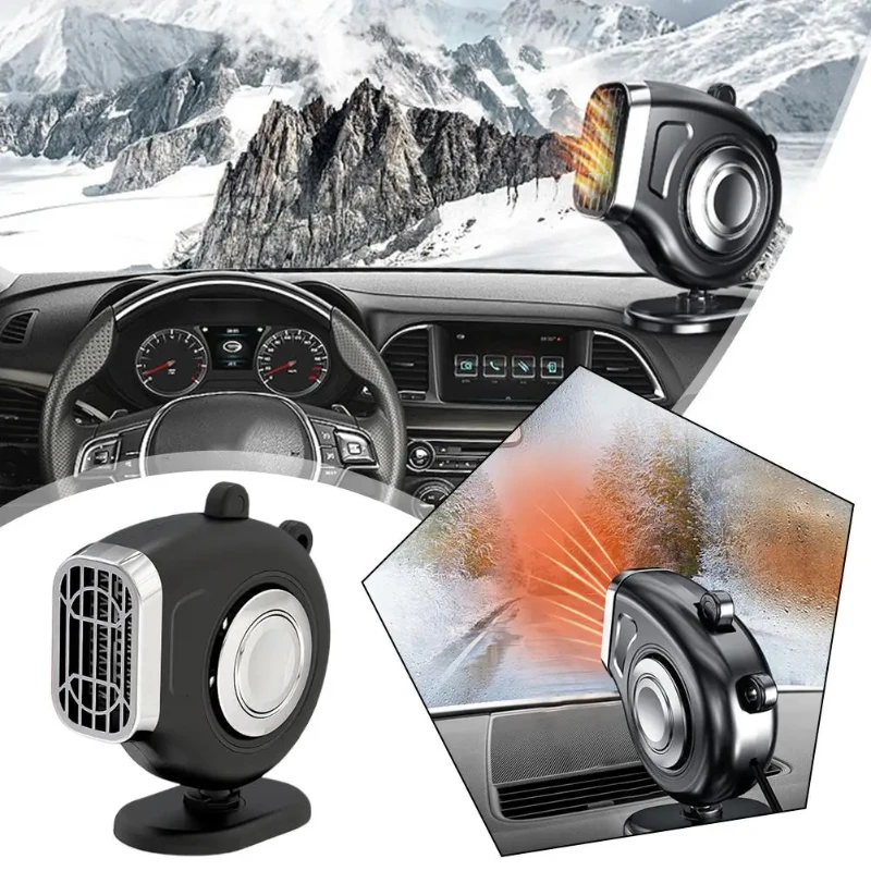 

Dual-Power 12V Car Heater & Cooler – 360° Swivel Design for Instant Glass Defrosting and Cabin Comfort