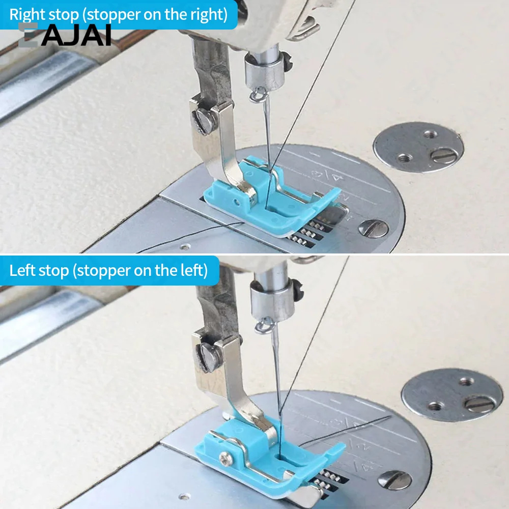 1PCS Flat Car Plastic Curb Presser SP-18 Left And Right Stop Curb presser Open line Presser Blue Oxford Knife Presser Foot