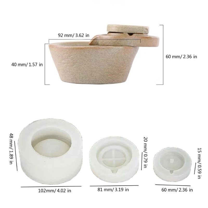 Incensed Burners Molds Incensed Holder Silicone Molds Concrete Moulds for Craft Dropshipping