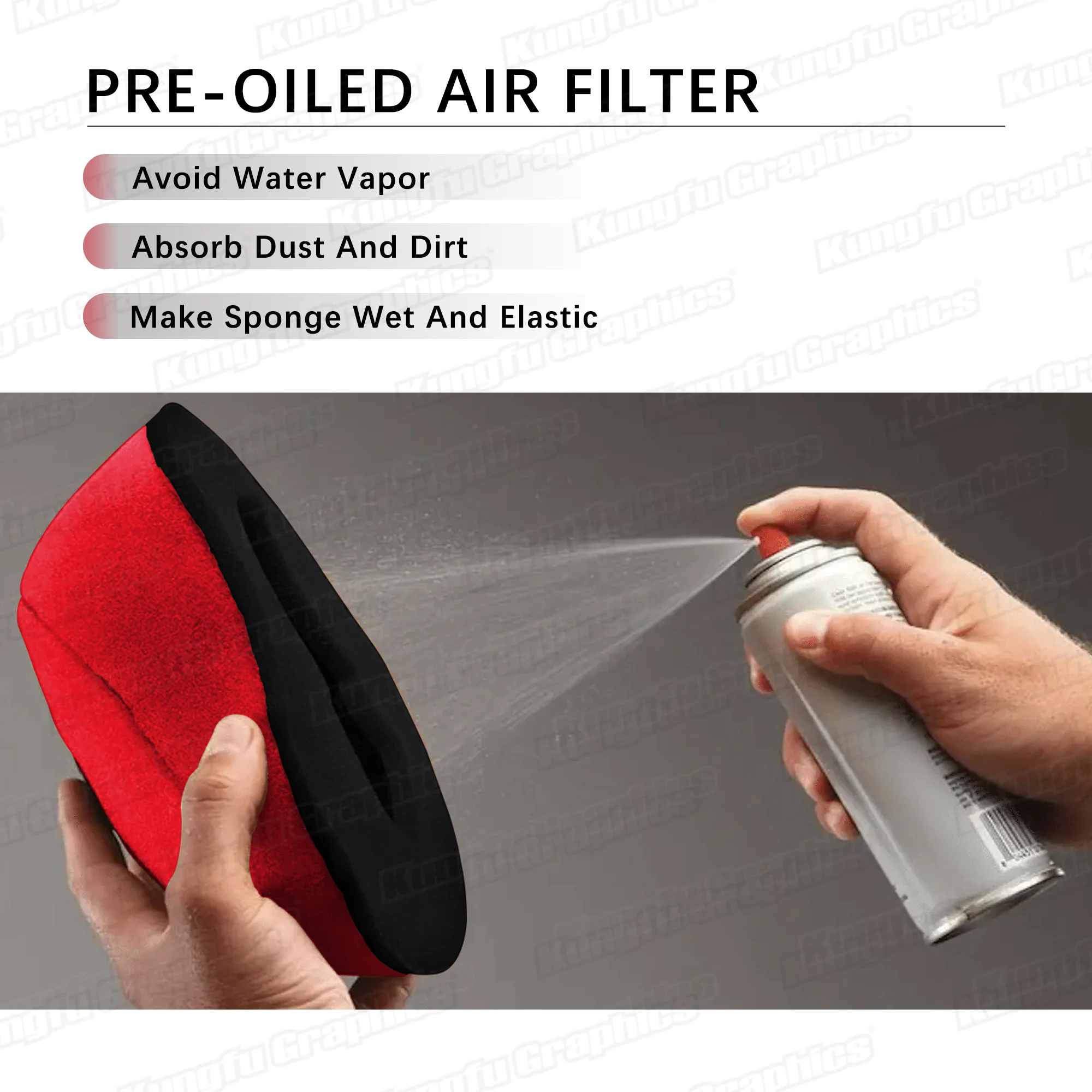 Dual Stage Foam Air Filter for Yamaha YZF250 YZ450F WR250F WR450F 2019 2020 2021 2022 2023, NO.152221