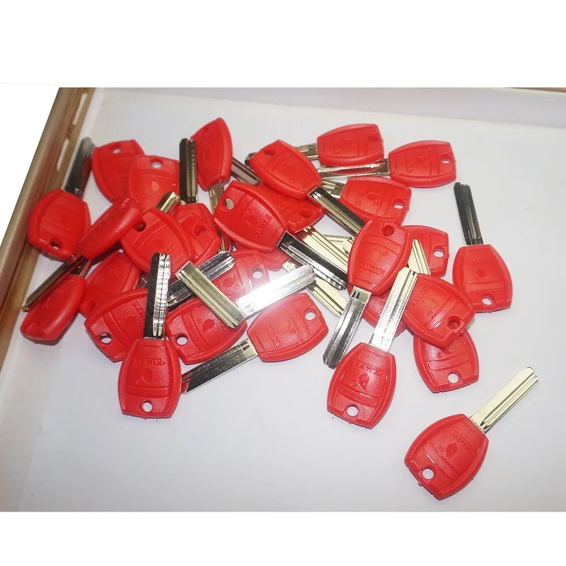 5Pcs/Lot Red  AB Dual Groove Key Blanks Colorful Plastic Handle Household Door Lock Uncut Keys Locksmith Supplies view 5