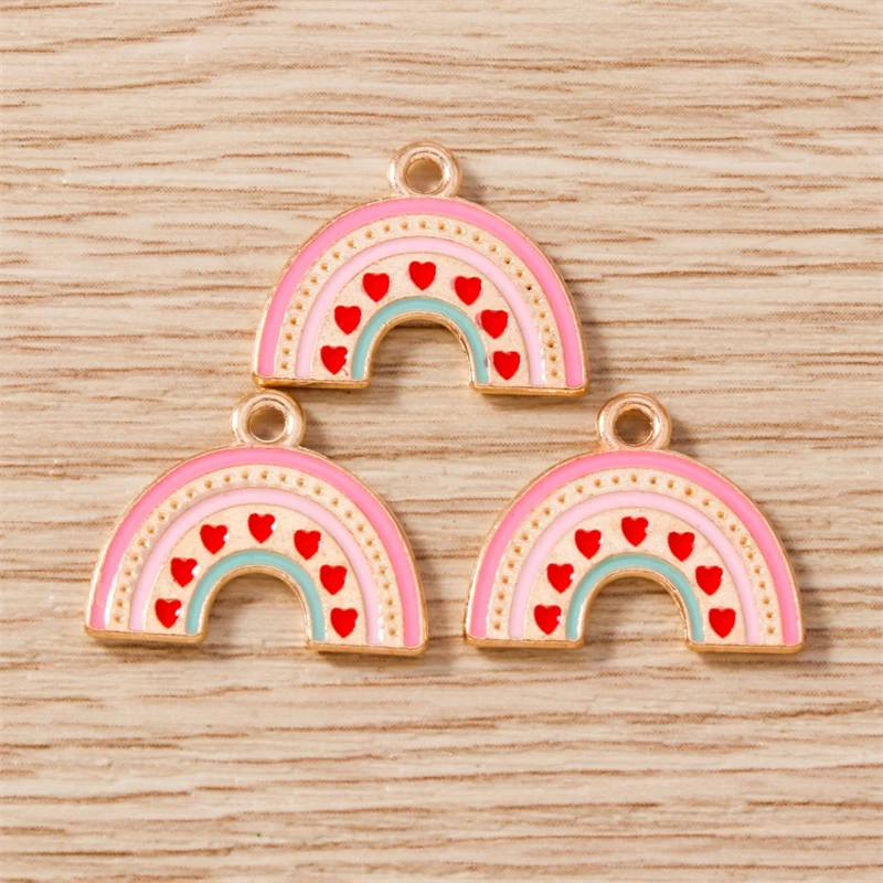10 Stück süße Mix Valentinstag Charms Emaille Liebe Herz Brief Charms Anhänger passen Halsketten Ohrringe DIY Handwerk Schmuckherstellung – Detail 14