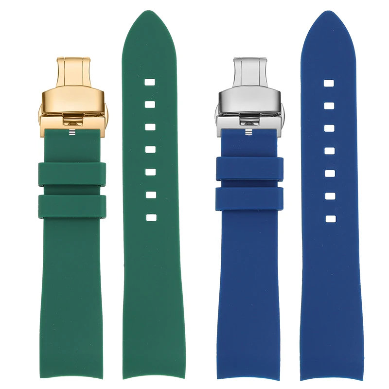 Pour l'équation GC G-UCCI Rouge Vert 1474 Bracelet de montre en silicone YA1264033 bouche de périphérie Bracelet de montre en caoutchouc pour hommes et femmes 20mm 22mm Bracelet