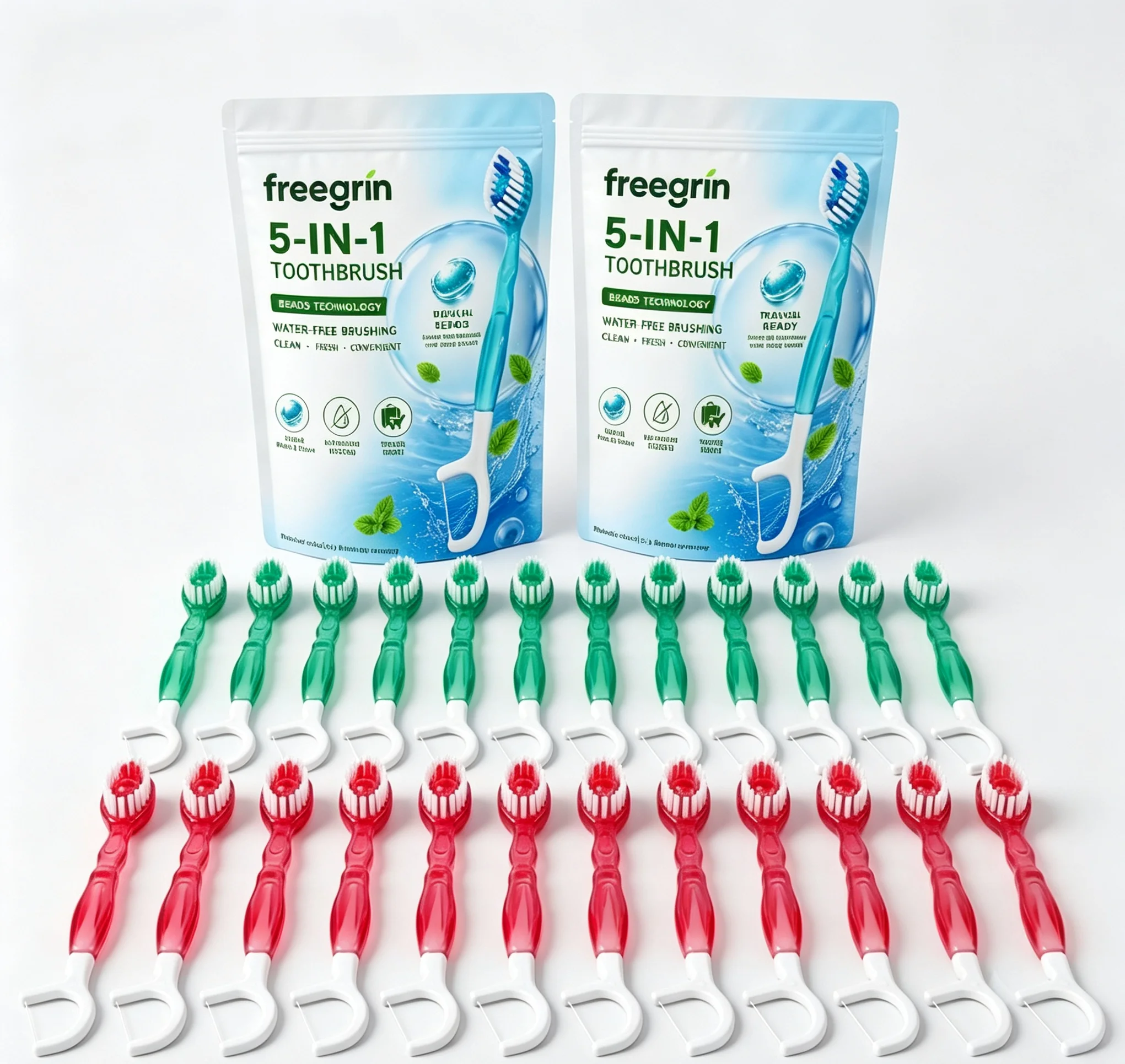 24-pecas-escova-de-dentes-descartavel-5-em-1-para-viagem-pessego-e-cha-verde-escova-macia-com-pasta-de-dentes-fio-dental-e-raspador-de-lingua