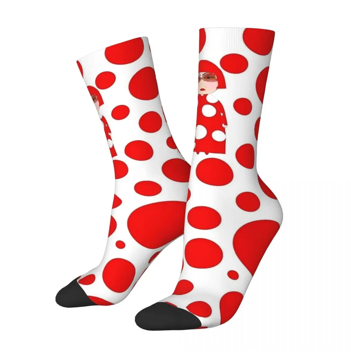 Casual Yayoi Kusama Football Socks Hip Hop Dress Socks for Women Men Unisex Non-Slip