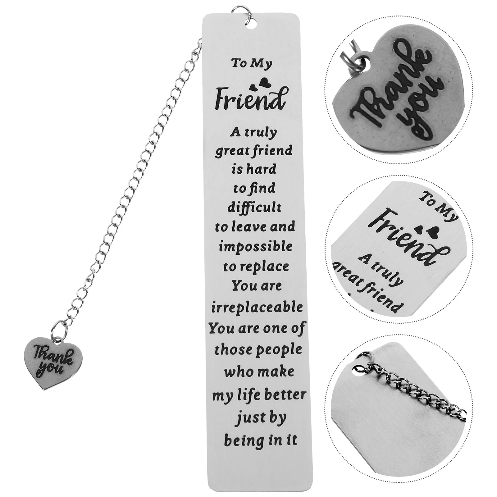 

Friend Gift Bookmark Bookmarks Marking Decor Cute Stainless Steel Gifts for Read Teens Metal Student