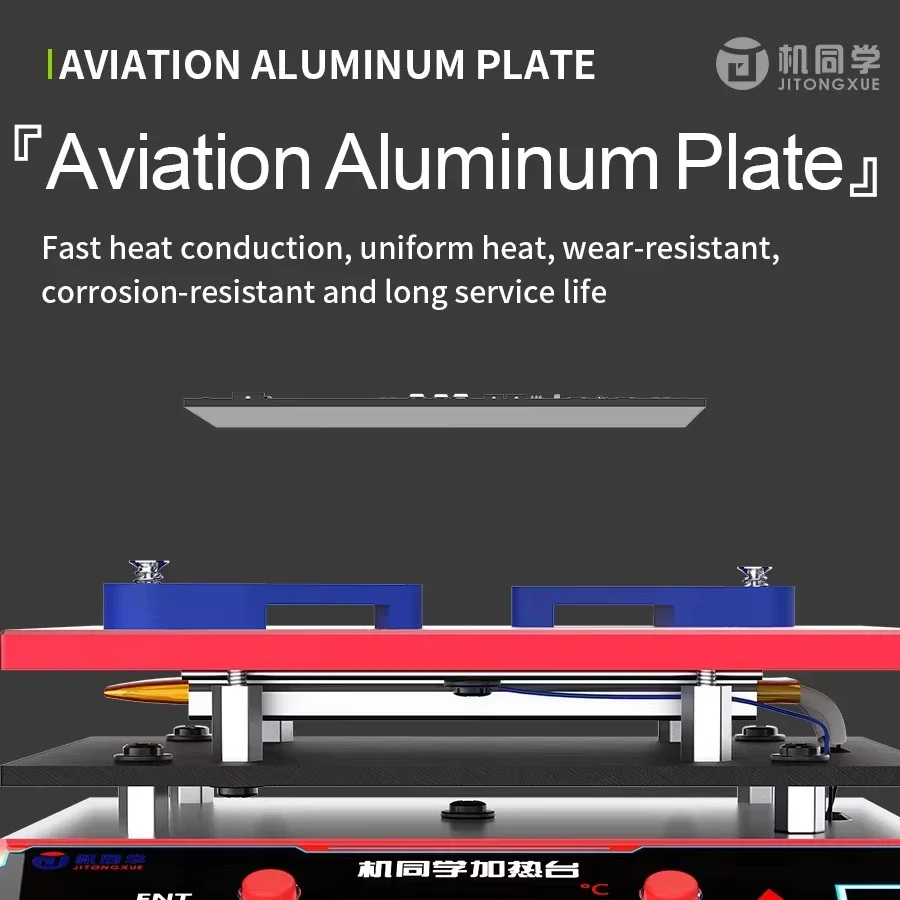 JTX JP-1 Uniwersalna termostatyczna platforma do podgrzewania warstwowego dla iPhone X-16 Pro Max Android PCB Warstwowe narzędzie do czyszczenia kleju — zdjęcie 4