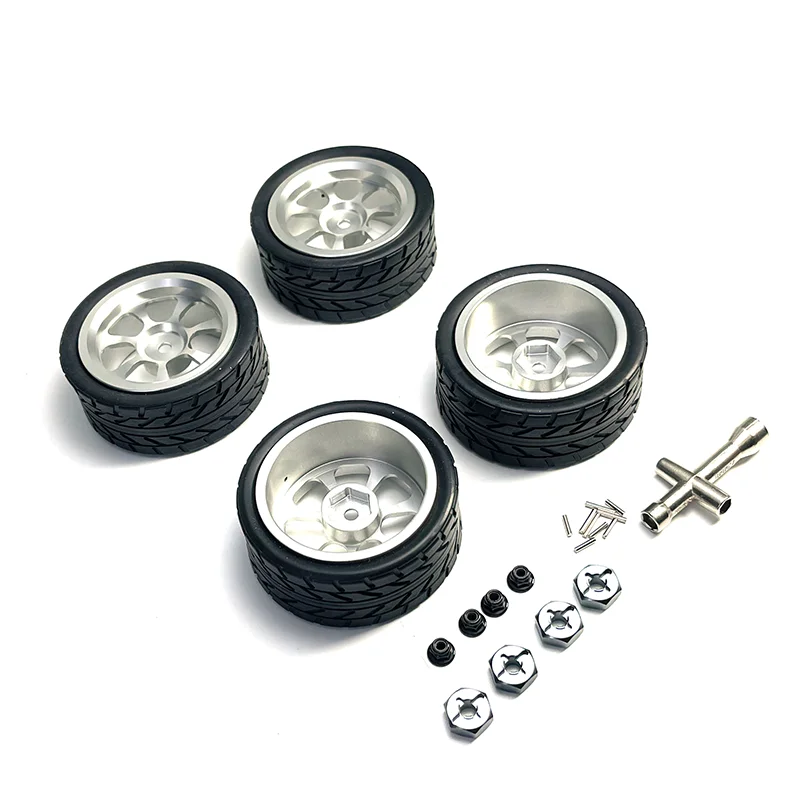 Suitable for Wltoys 1:12 1:14 1:18 RC car accessories 124016 124017 124018 124019 144001 A959 and other metal upgrade Wheels