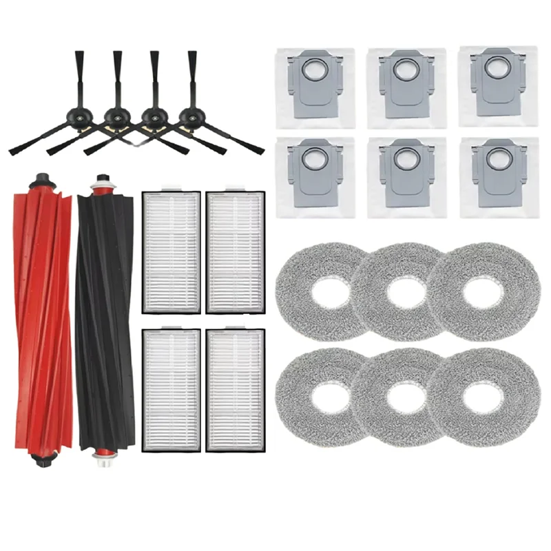 

Main Roller Side Brush Filter Mop Cloth Dust Bag Replacement For Roborock Qrevo Master/Qrevo Slim Vacuum Robot